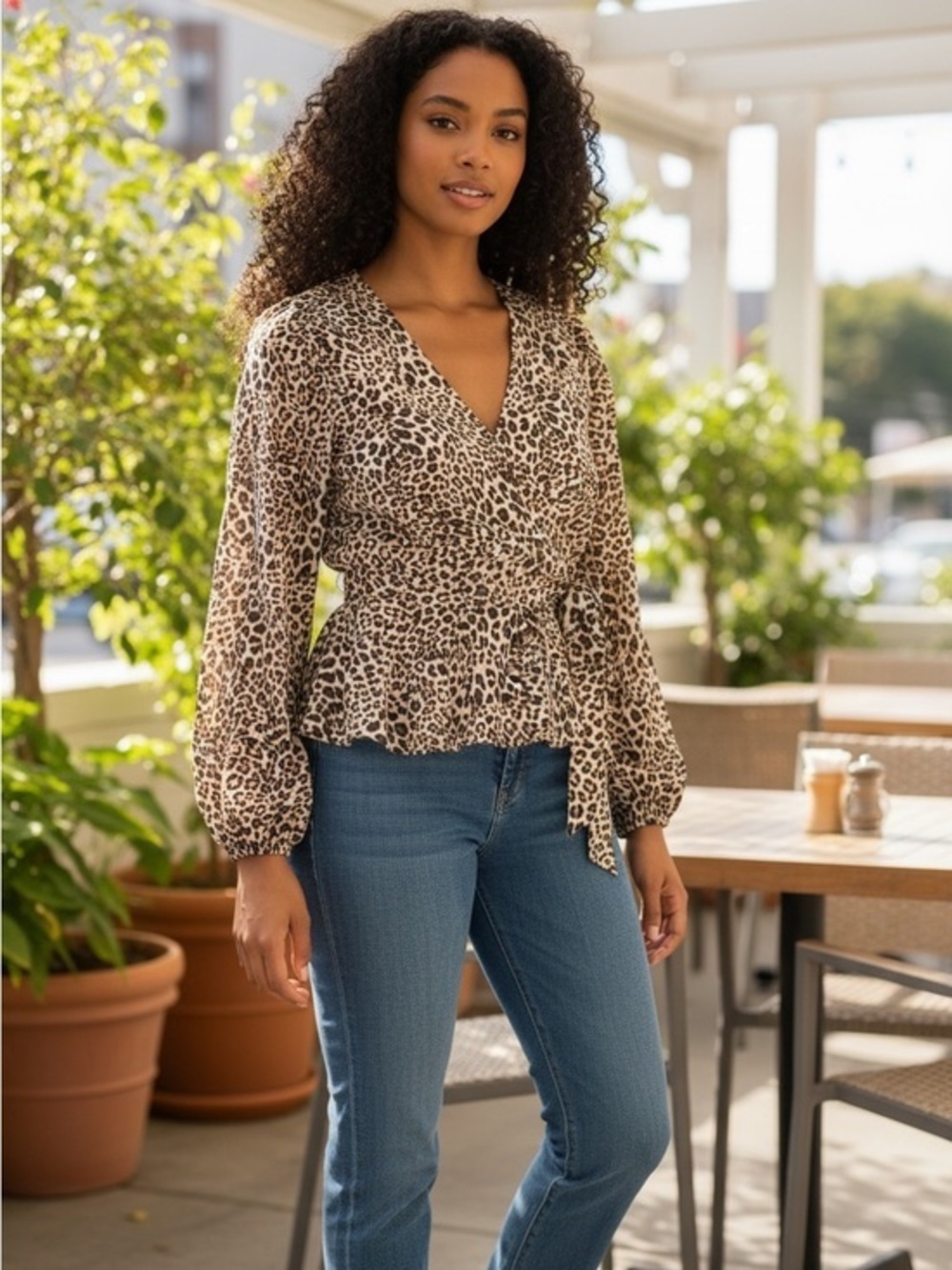 Vixbe Animal Print Blouse